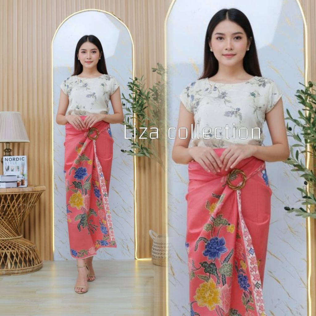 Kain Batik Kebaya/Rok lilit Batik Cap bunga
