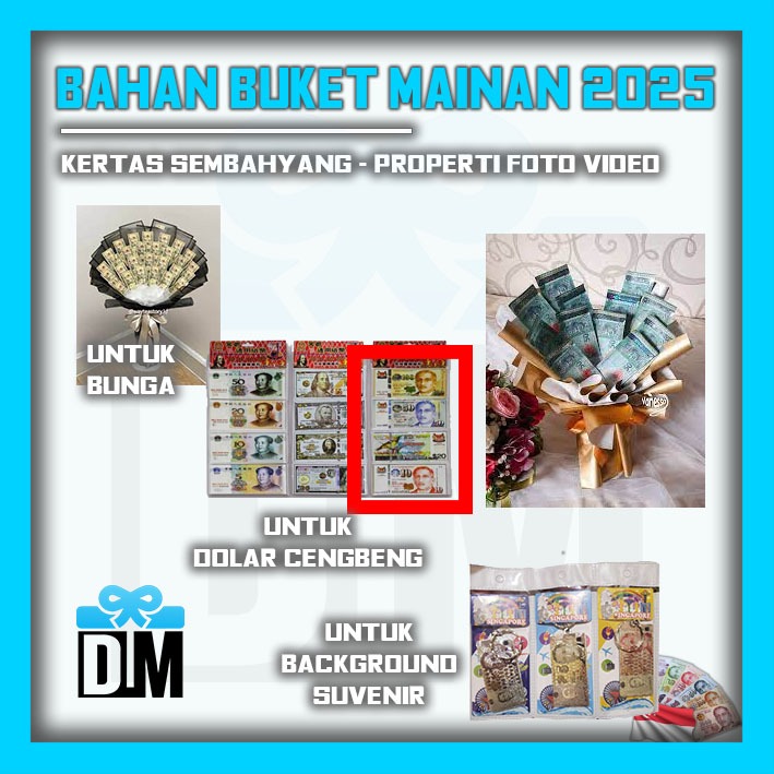 Dolar mainan untuk sembahyang cengbeng adat SG buddha uang mainan untuk properti foto buket bouqette