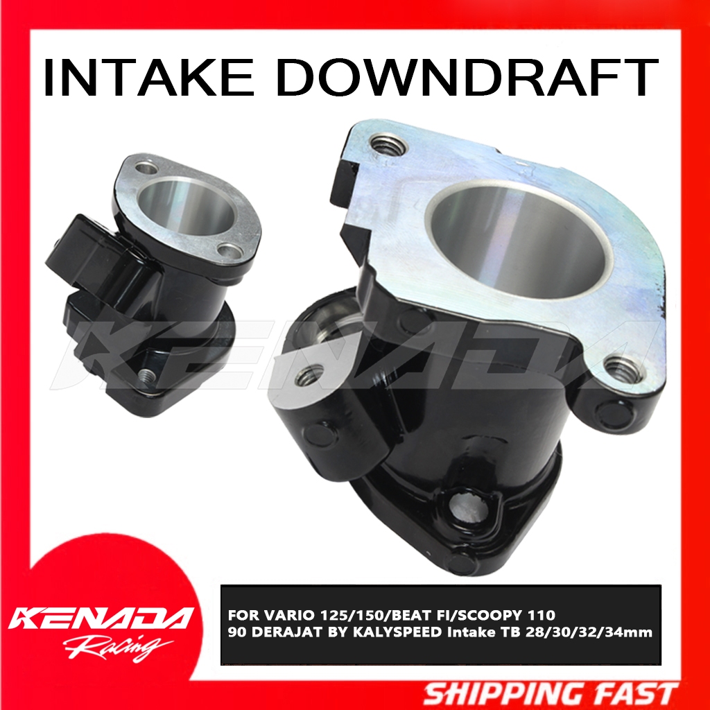 INTAKE DOWNDRAFT  90° VARIO 125/150/BEAT FI/SCOOPY 110 90 DERAJAT BY  Intake TB 28/30/32/34mm