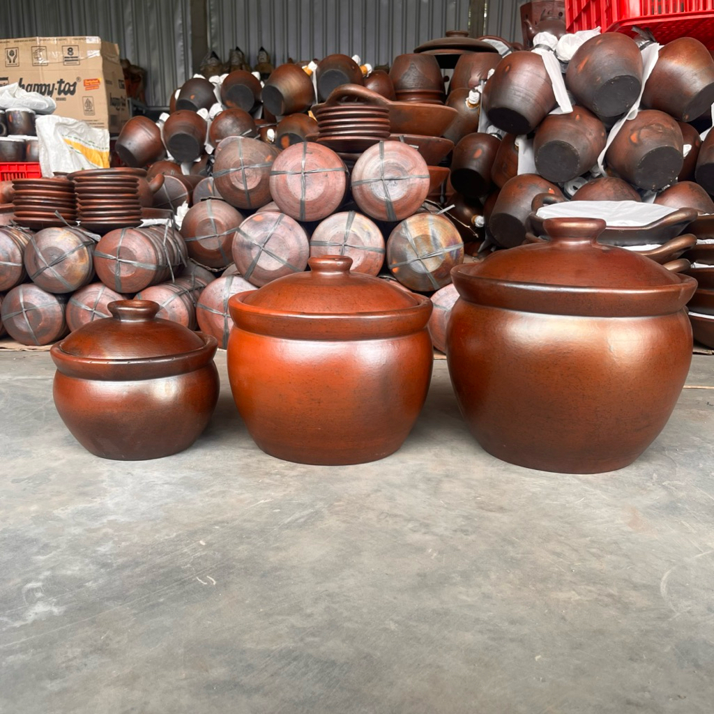 Kendil 19,25,28cm Kendil Gudeg Gerabah Tanah Liat Kendil Bubur Empal Gentong Kendilan