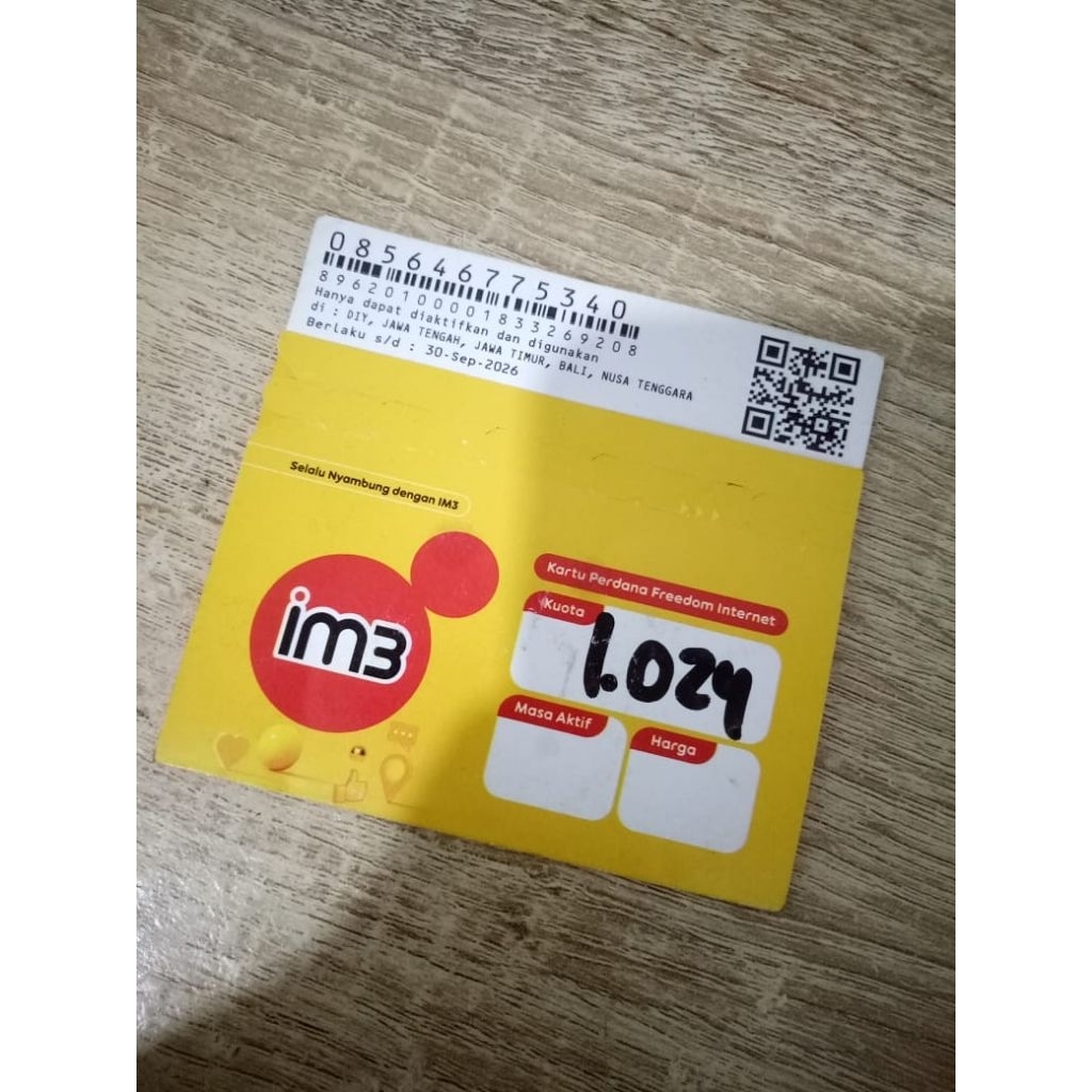 Kartu Indosat Kuota 1000 GB