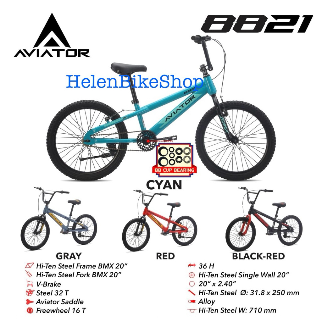 Sepeda bmx 20inch Aviator 8821 (Instant Kurir)