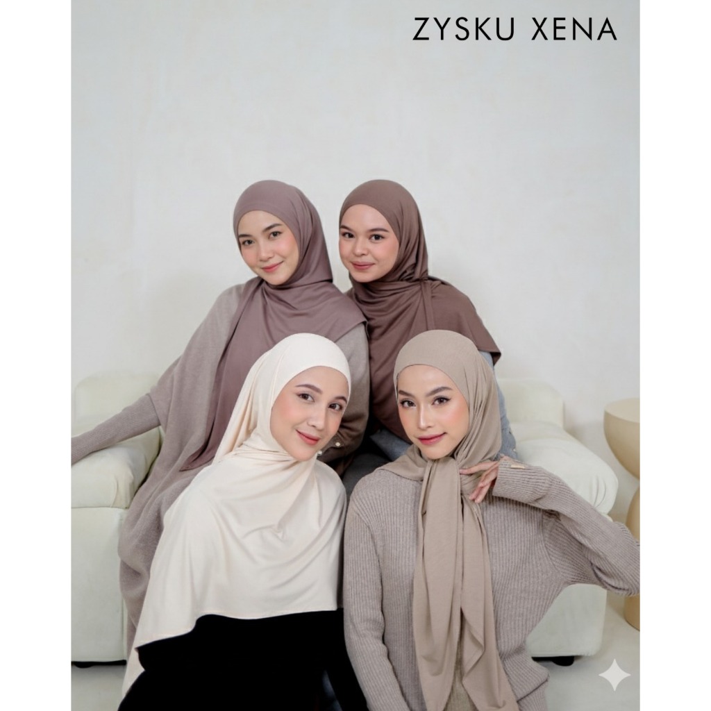 Zysku Xena | Aliyya Instan Hijab -10 Warna | Kerudung Bergo Kaos Daily
