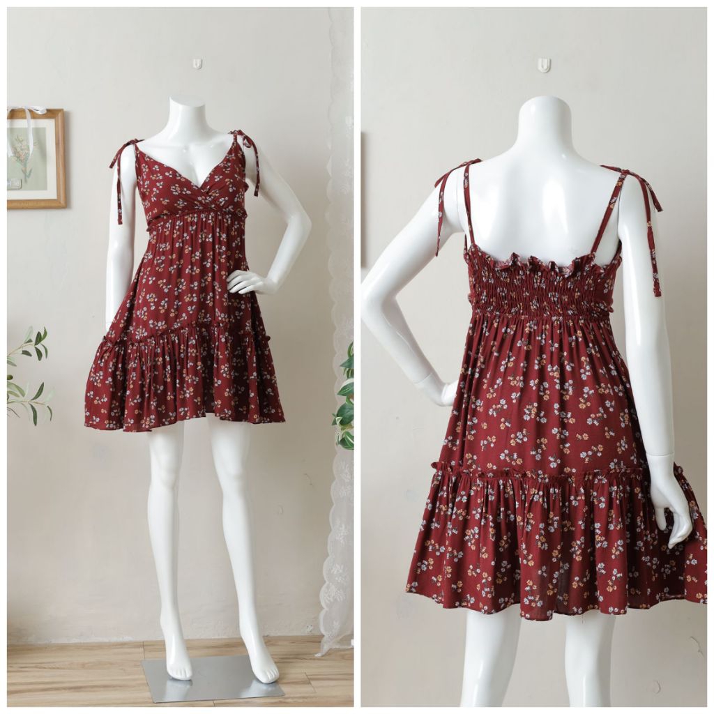 Mozza Dress | Daster Sexy Baju Dinas Istri Home Dress Sexy Kekinian Rayon Premium