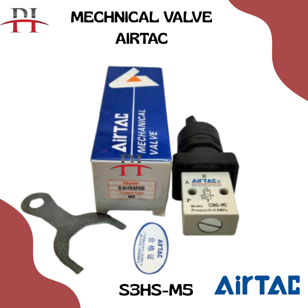 AIRTAC S3HS-M5 Mechanical Valve / Selector Switch Valve S3HSM5B Drat M5 Original
