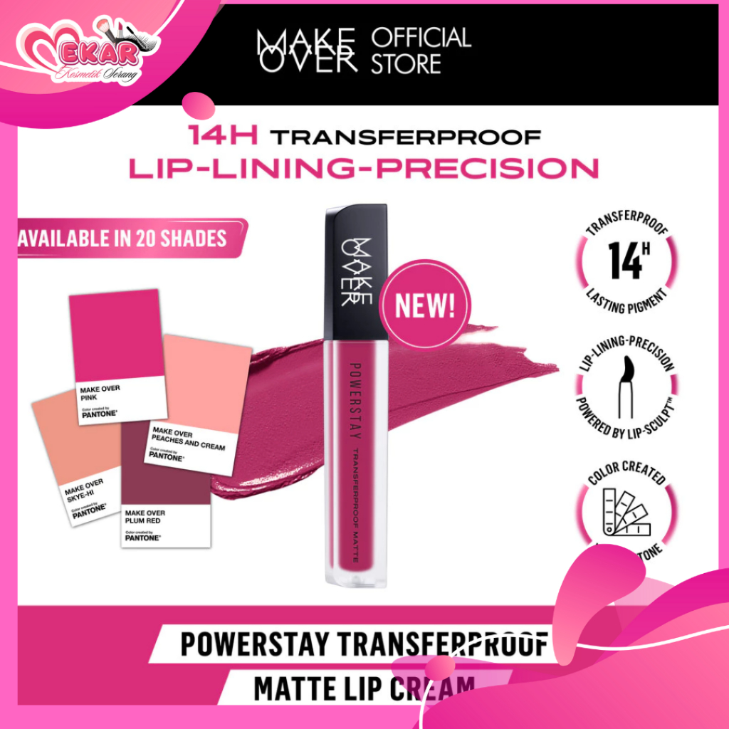 MAKE OVER Powerstay Transferproof Matte Lip Cream | Lip Matte Make Over