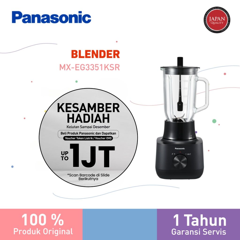 Panasonic MX-EG3351KSR Blender [1 L] - Black
