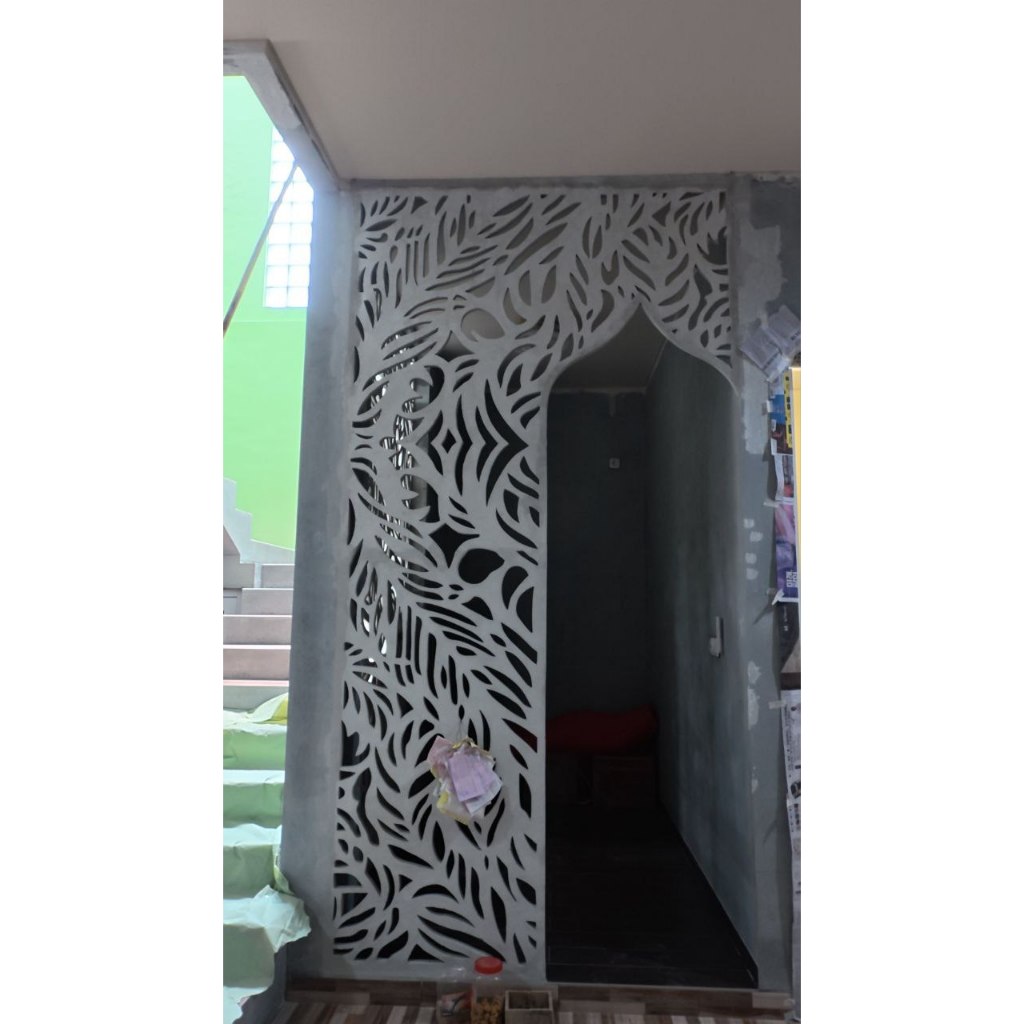 Pagar & Pintu Ornamen Cuting Plat Besi Murah | grc krawangan bogor custom ukiran estetik untuk bangu