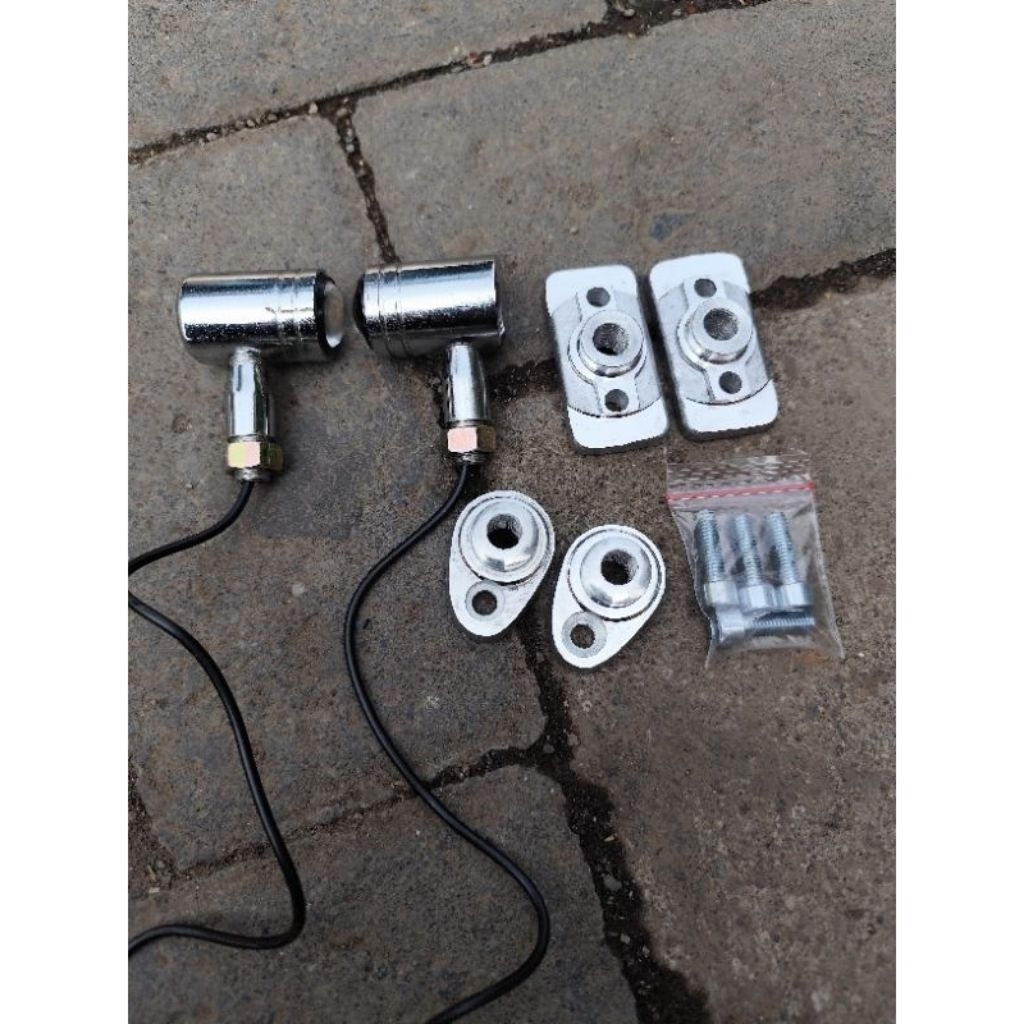 LAMPU SEIN LED CROME STENLISH UNIVERSAL RITING CB GL SET MANISAN CB MANISAN GL