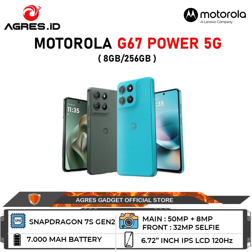 Motorola G67 Power 5G 8GB/256GB Garansi Resmi Motorola Indonesia