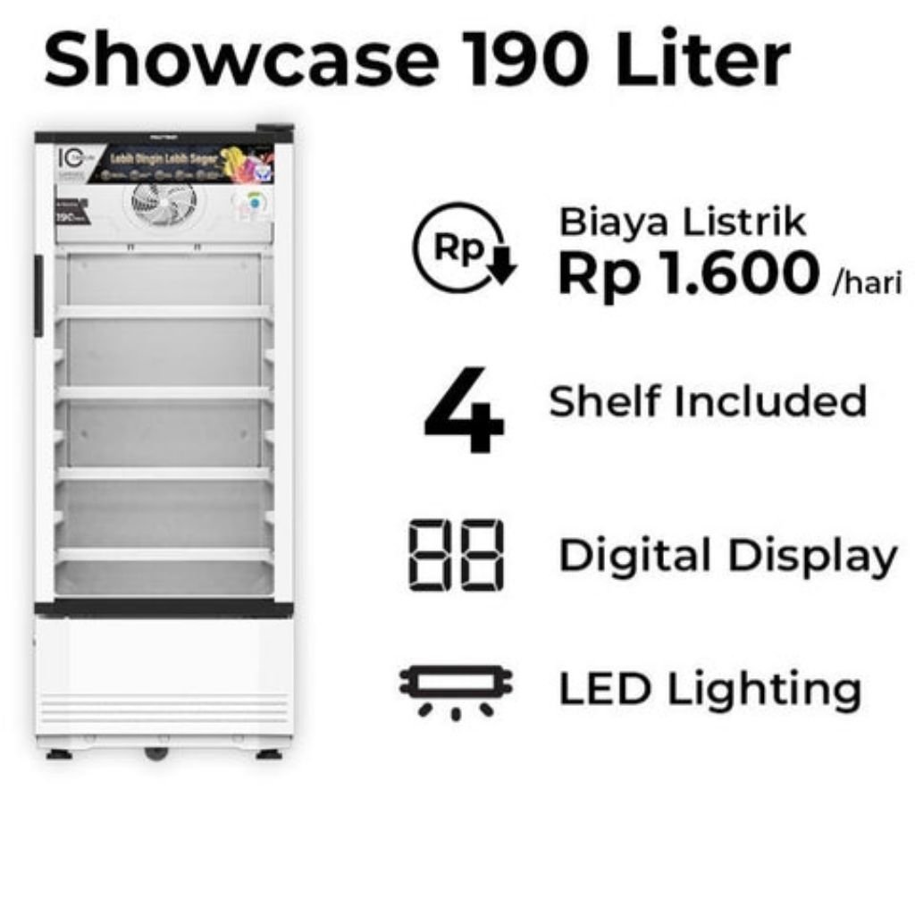 Showcase polytron 4 rak 190 L showcase polytron scn 190