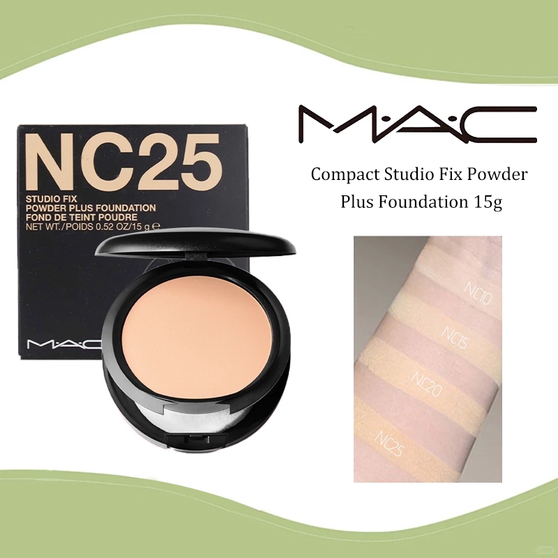 MAC Studio Fix Powder Plus Foundation 15gr/ NC20/NC25/NC30/NC35/Bedak Padat