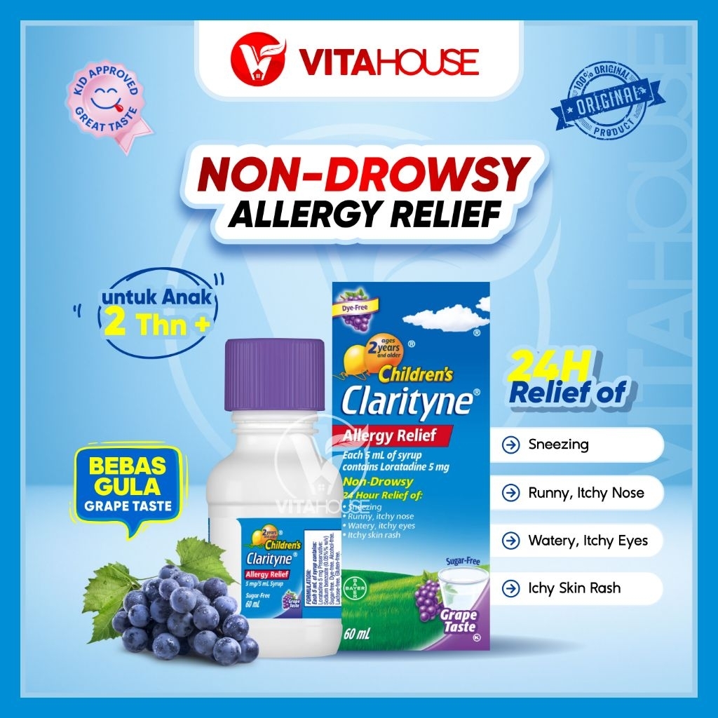 CLARITYN SYRUP | Atasi Alergi Anak Pilek - Meler - Bersin - Gatal
