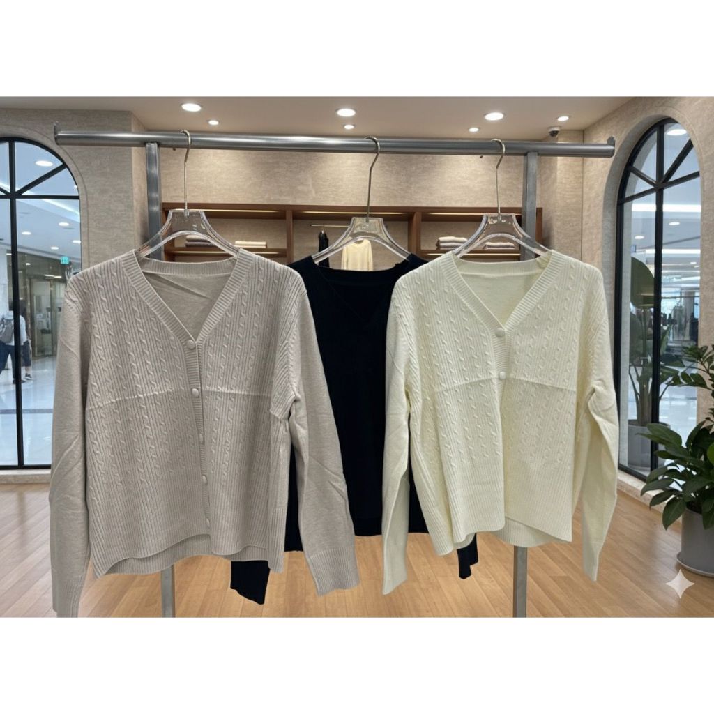 CARDIGAN RAJUT KANCING DEPAN LENGAN PANJANG WANITA