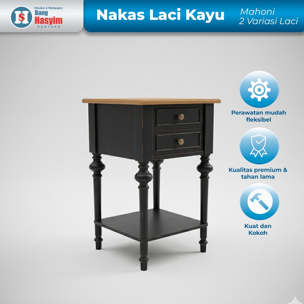 BANG HASYIM Nakas Laci Kayu Nakas laci Kayu Mahoni Nakas Laci Rak Nakas Laci Vintage Nakas Laci Klas