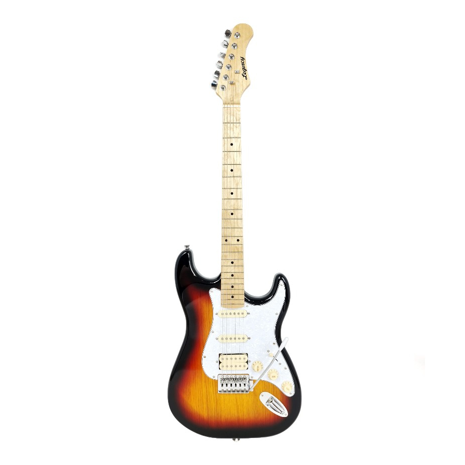Gitar Elektrik Merk Legacy Original EG-102 PSB HSS Warna Sunburst Bonus Tas dan Kabel Jack Listrik M