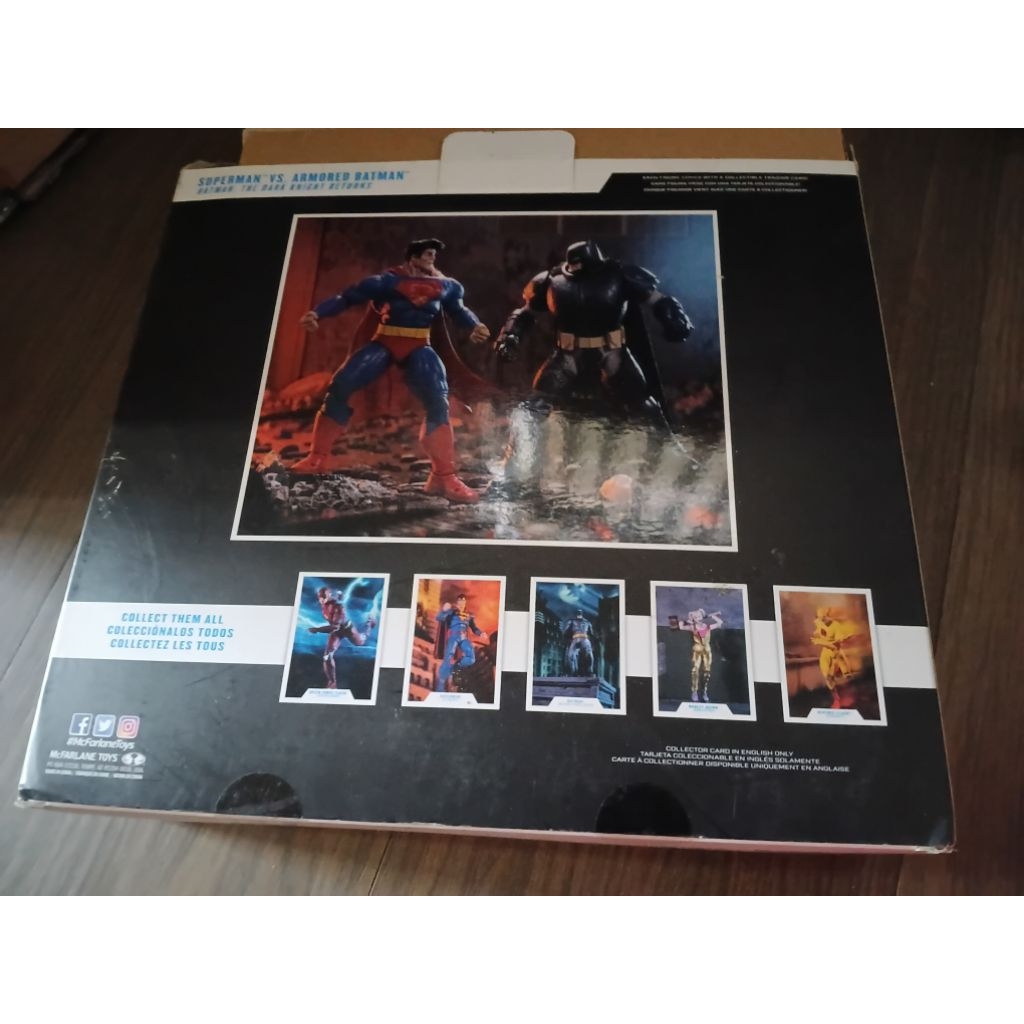 BOX ONLY mcfarlane toys superman vs armored batman the dark knight return second preloved