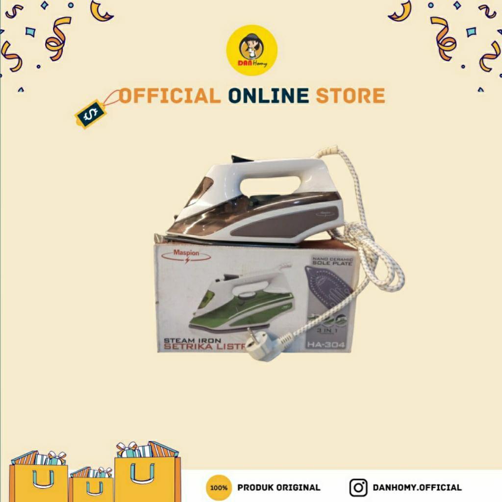 MASPION Setrika / Setrika UAP HA-304 Gosokan Listrik