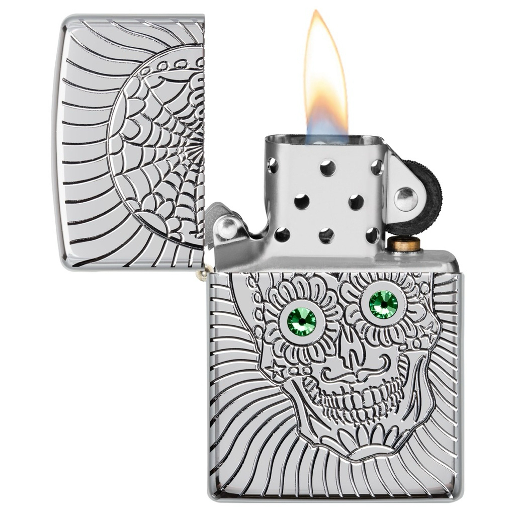 Zippo Armor Sugar Skull High Polish Chroome Co
