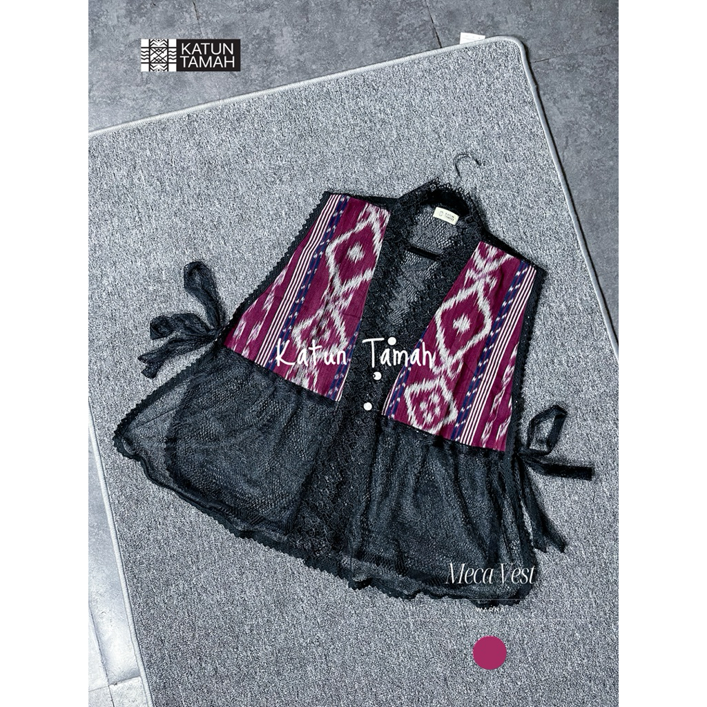 “Meca Vest” vest tenun-vest batik-vest konadangan-vest lucu-vest brukat-vest wanita-vest cantik