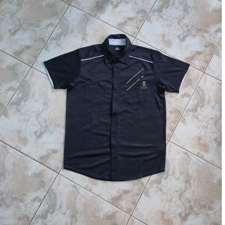 Kemeja Golf Kissmark Black Camo