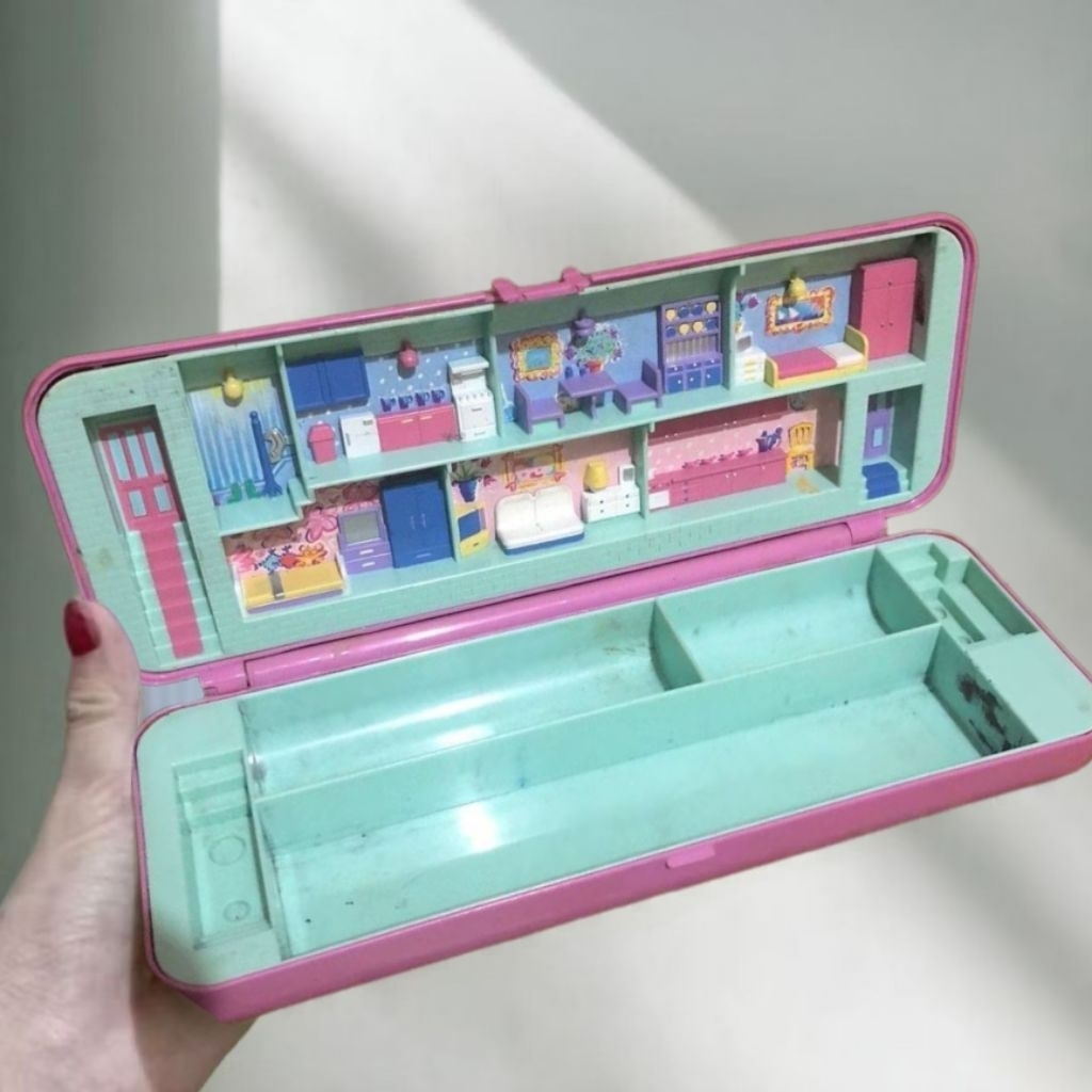 #preloved #nostalgic #childhood Polly Pocket Pencil Case / Hair Clip Vintage Bluebird 1990