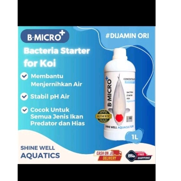 B Micro + Bmicro+ 1L Bakteri starter cair mengurangi amoniak aquarium kolam