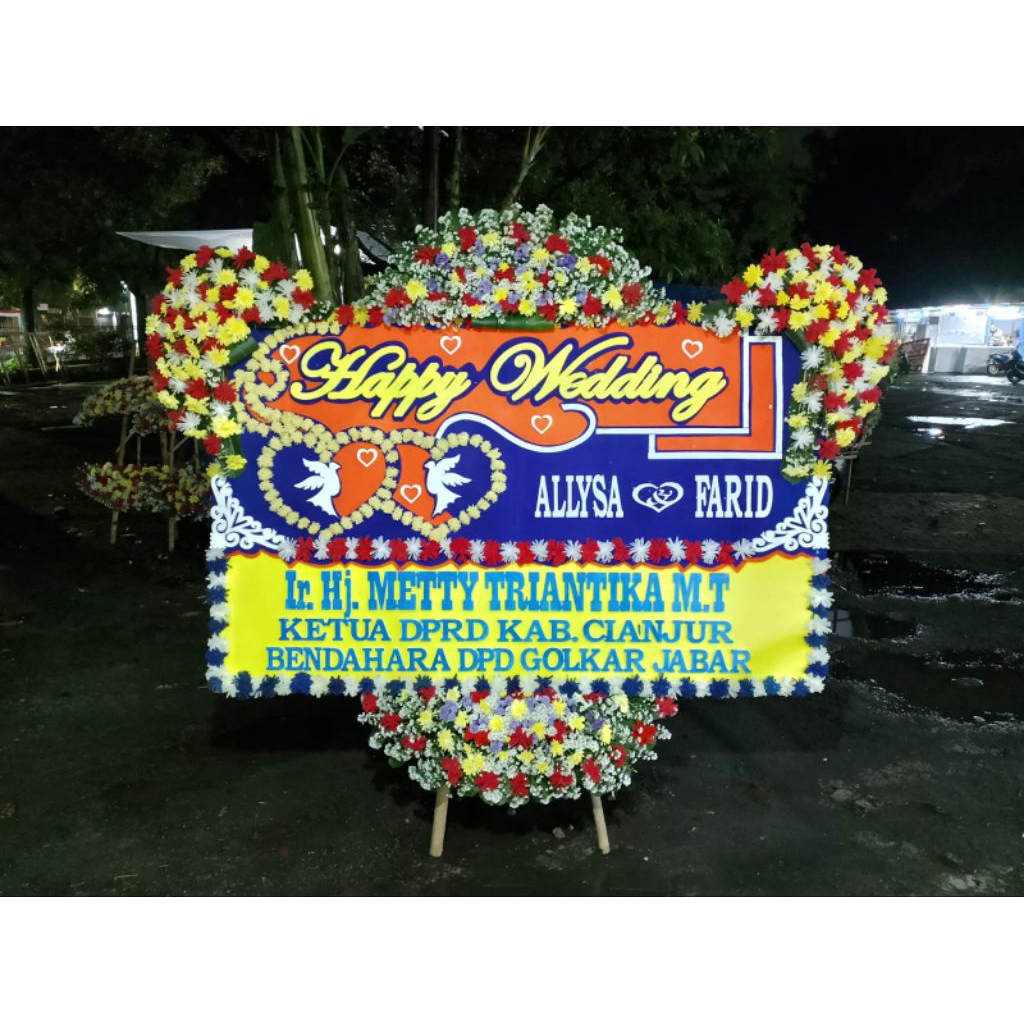 karangan bunga papan duka cita Weding congratulation Hemat Murah Bandung Pangalengan