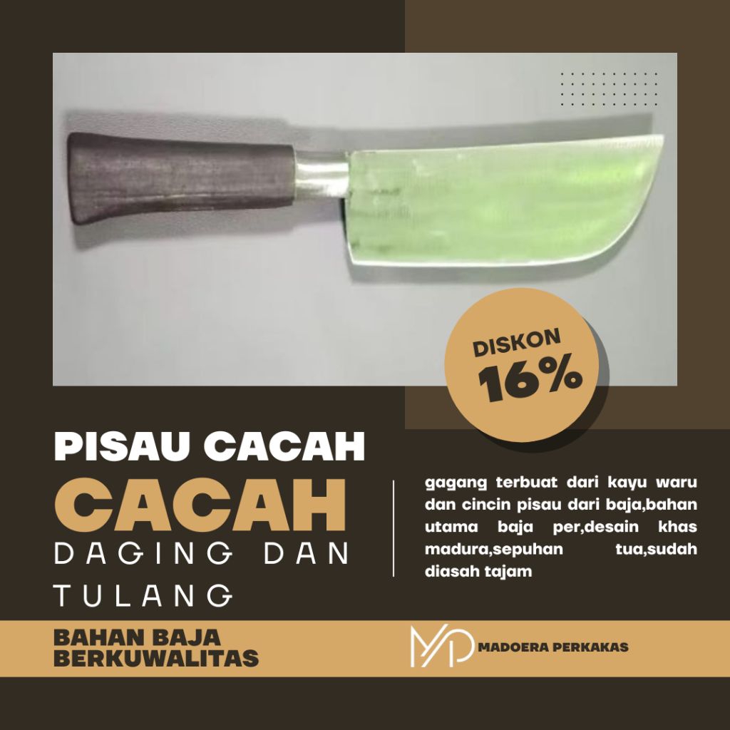 Pisau cacah daging dan tulang original per