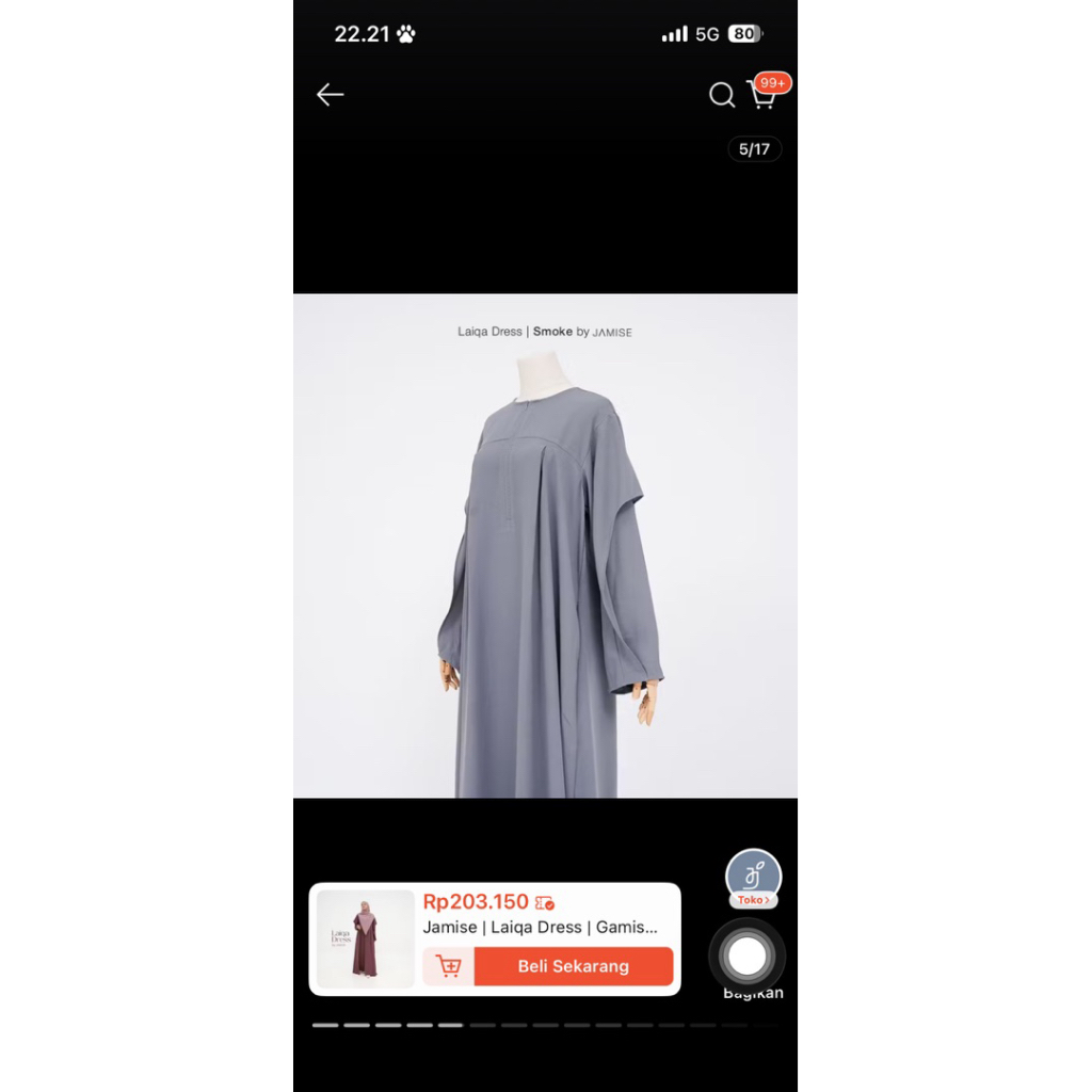 preloved jamise gamis syarii