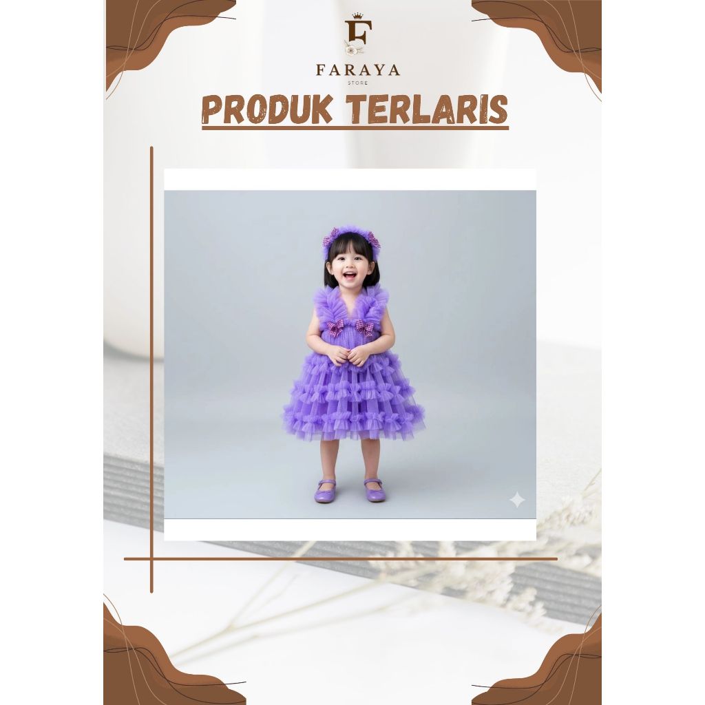 Usia 1 2 3 4 5 Tahun Cewek Dreea Gaya Baru Gaun Pesta Mewah Dress Amak Tanggung Baju Kides Rokk Anak