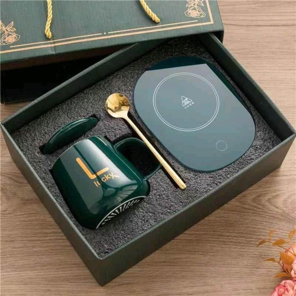 Gelas Penghangat Listrik Cangkir Keramik Pemanas Listrik Mug - -, -