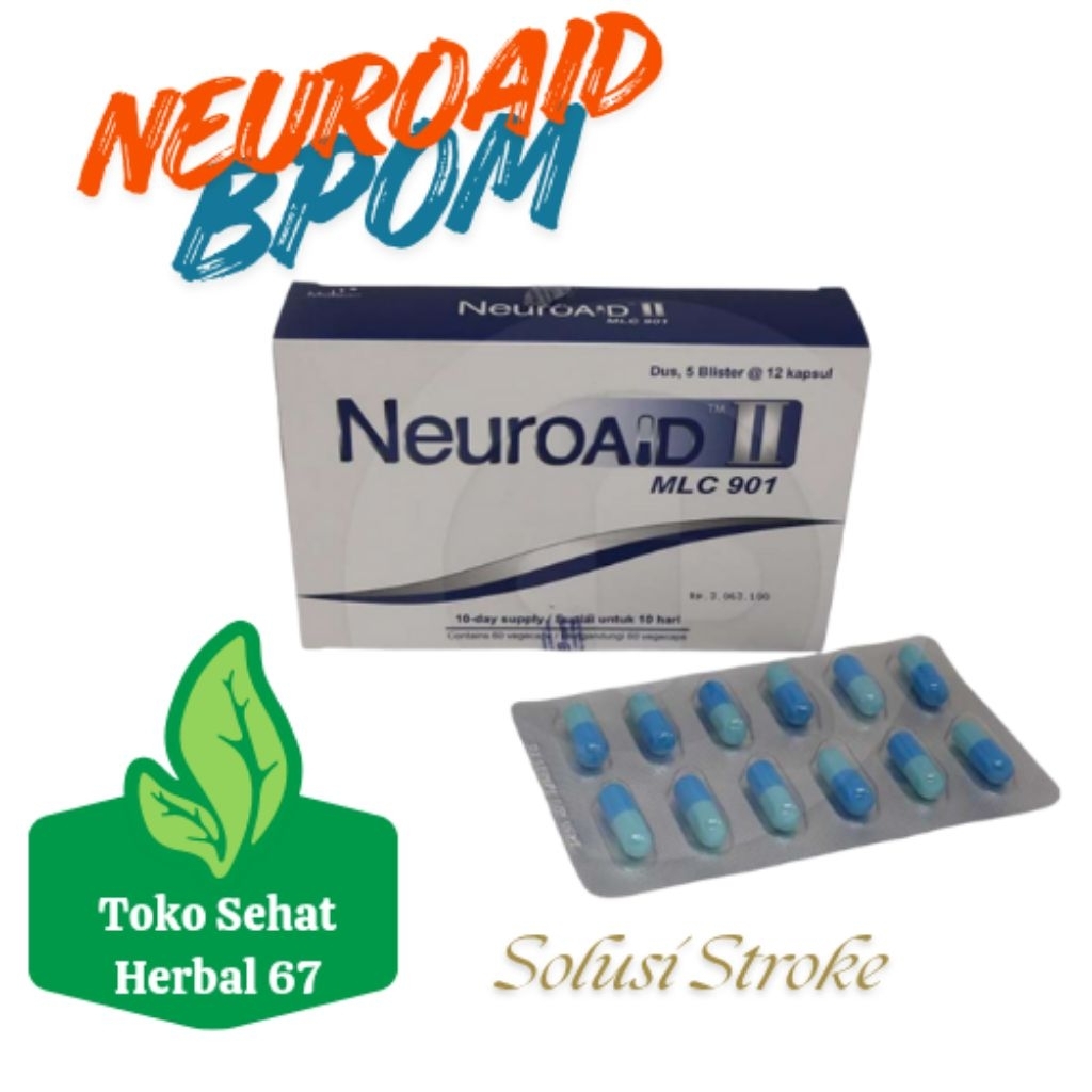 Terbaik Obat Strok Herbal NEUROAID II MCL 901, Obat Tekanan Darah Tinggi Tercepat, Obat Stroke Terce