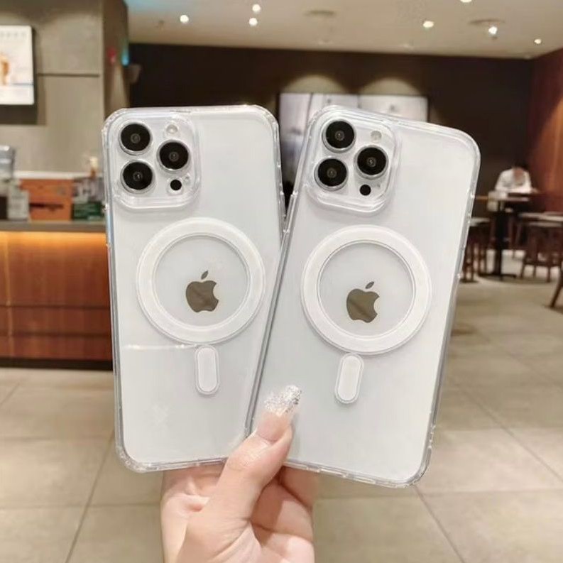 IPHONE MAGSAFE CLEAR CASE - anti crack fullcover casing anti kuning | COLLECT A22