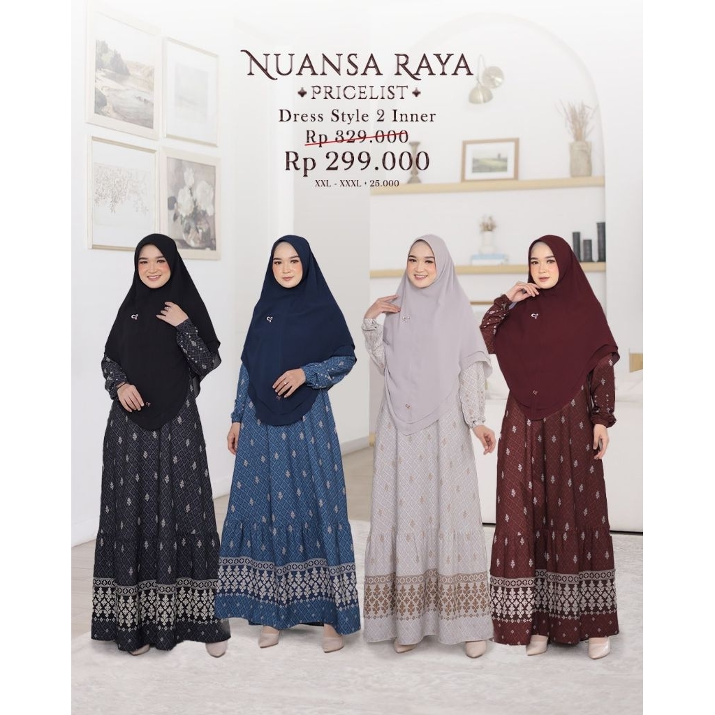 Nuansa Raya Series Gamis Dress Style 2 Inner Only by Salvina
