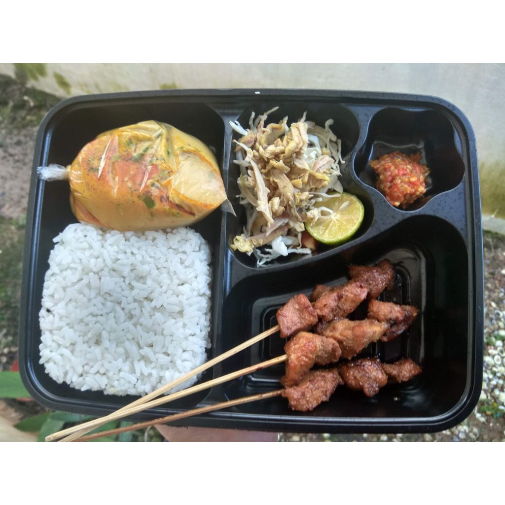 Paket Nasi Sate dan Soto Ayam