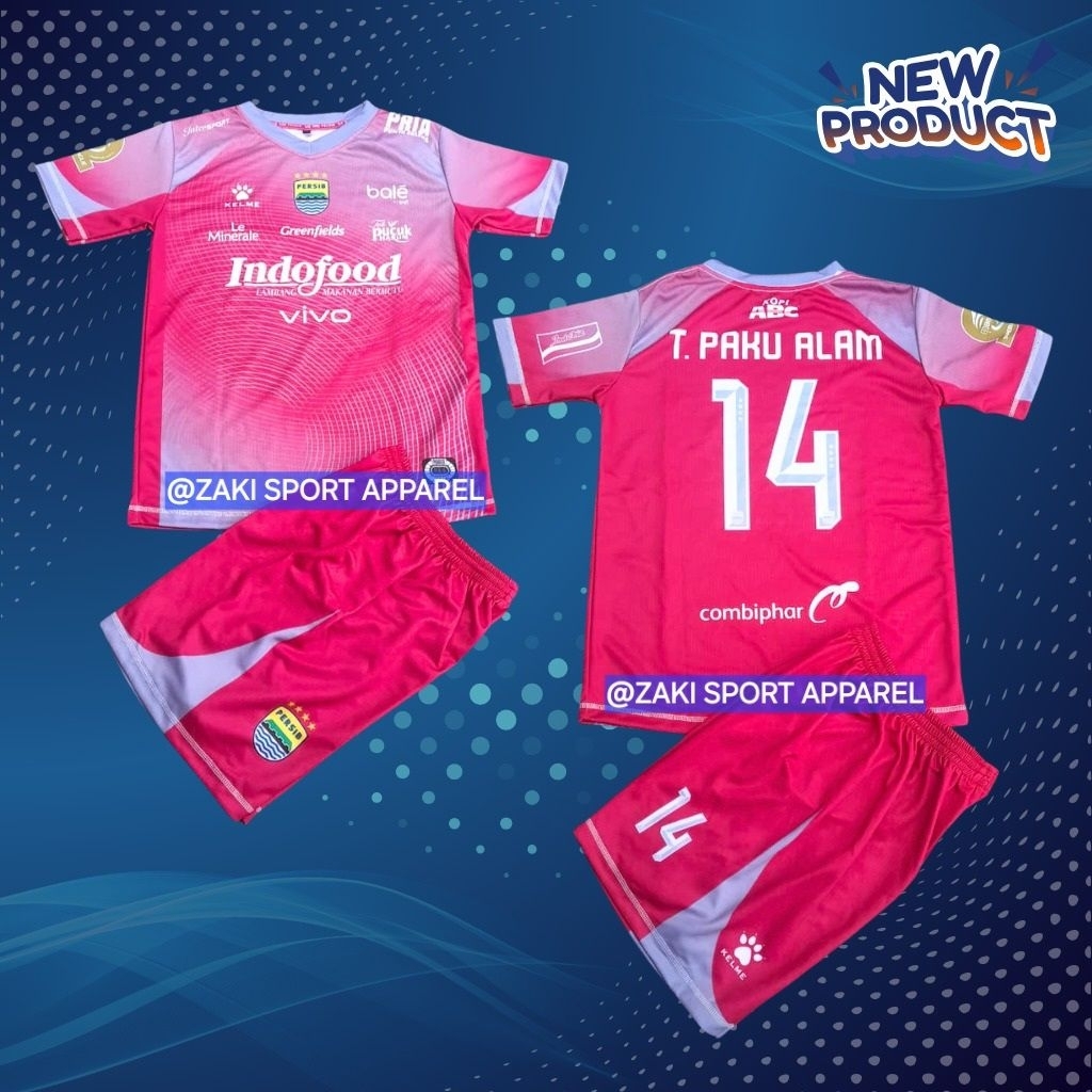 Setelan Anak Kiper Persib Teja paku Alam / baju bola anak unisex cowo cewe / Jersey Persib Full prin