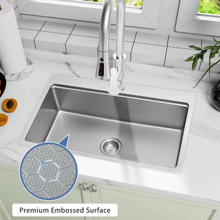Onan Kitchen Sink Undermount 7050 Stainless Stell 1 Lubang / Paket Lengkap Kitchen Sink Undermount O