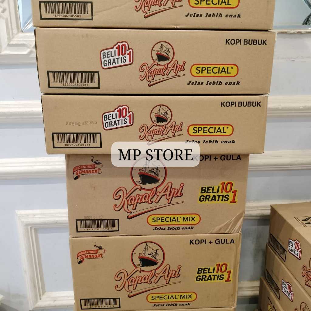 Kopi Kapal Api Special Mix+Gula 23 gram & Kapal Api Special Sachet Tanpa Gula 6 gram