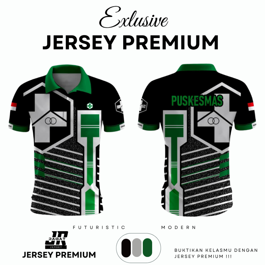 KAOS JERSEY KERAH POLO PERAWAT / PUSKESMAS BAHAN PREMIUM FULL PRINTING FREE CUSTOM