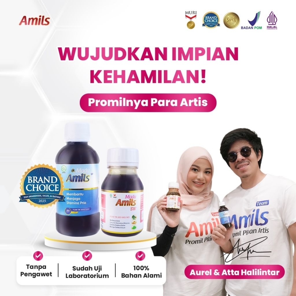 AMILS MADU SEPAKET PRIA & WANITA MADU PENYUBUR  PROMIL SUPLEMEN STAMINA