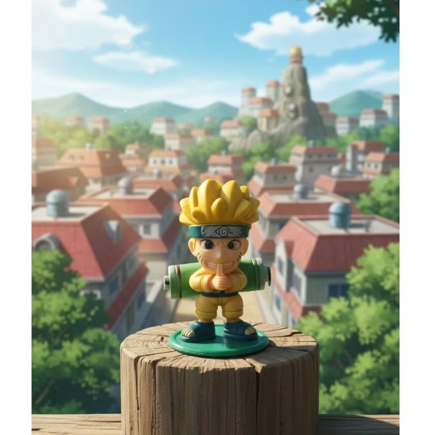 Miniatur Naruto Chibi Lucu Action Figure Koleksi Anime Kepala Besar Patung Meja Series Mainan