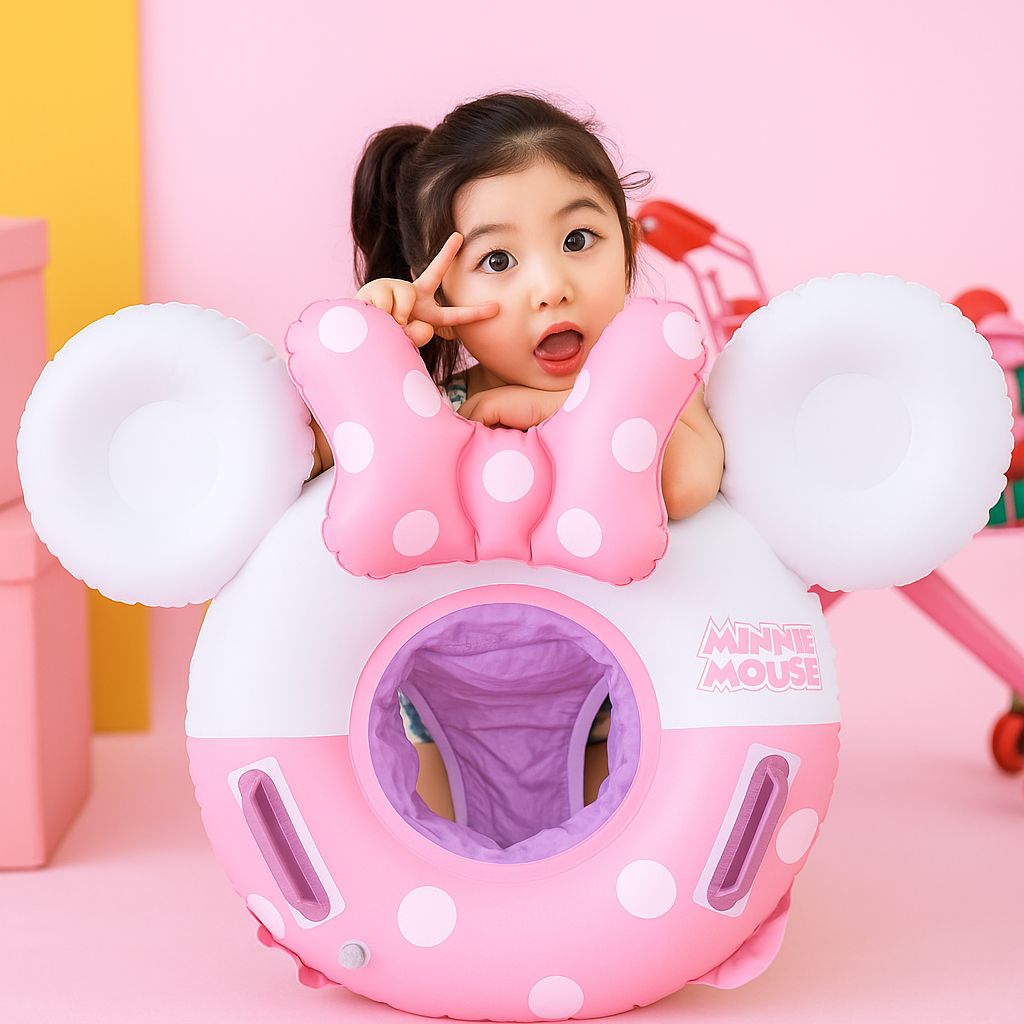 Ban Renang Anak Bayi 1-3 Tahun Disney Mickey Minnie Swim Boat Pelampung Anak