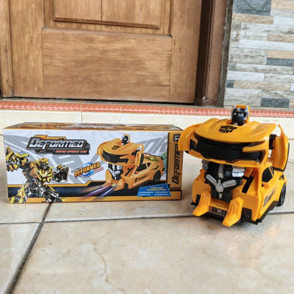 Mainan Mobil Berubah Jadi Robot Otomatis - Mainan Mobil Robot Deformed Car