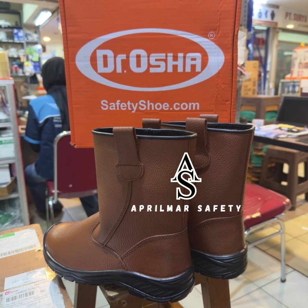 Sepatu Safety Kerja Pria Dr Osha 3398 Original / Safety Shoes Boot Kerja Dr Osha 3398 Nevada Brown