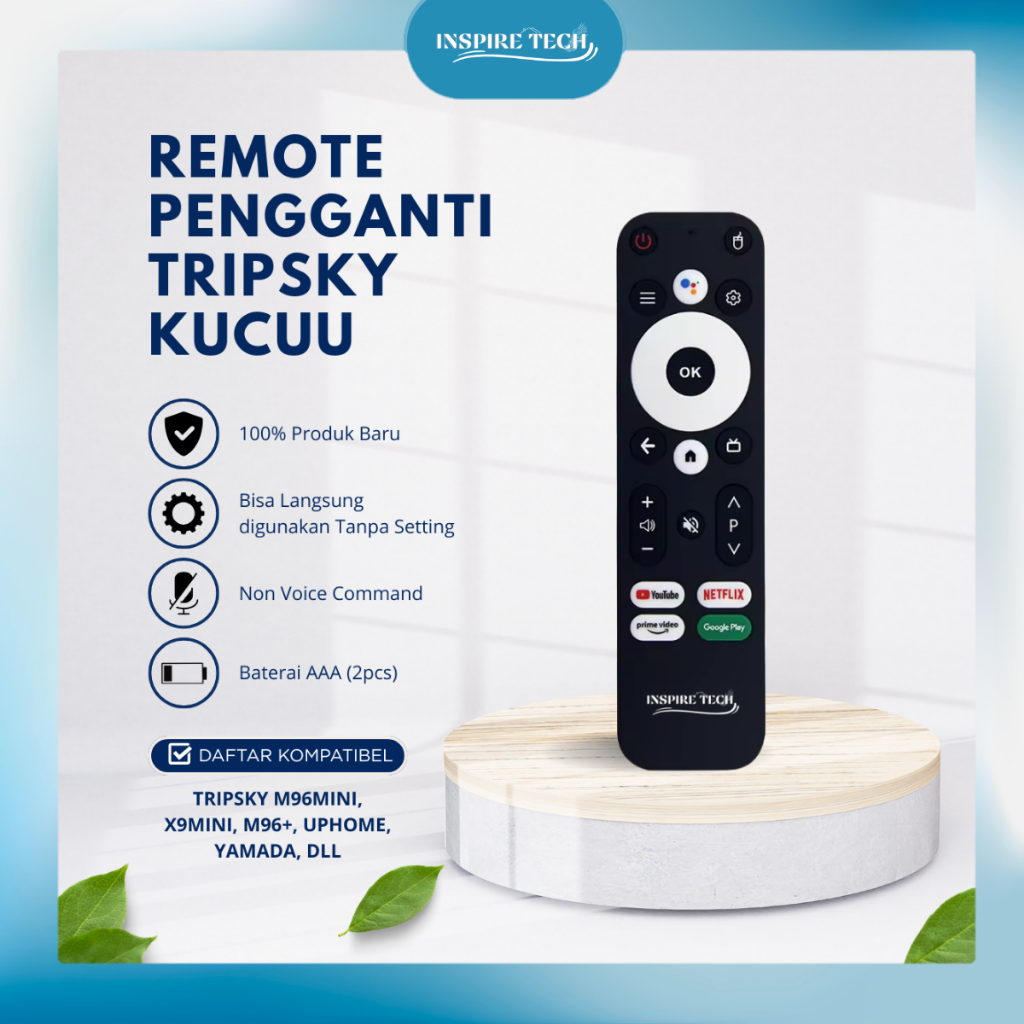 Remote Remot Pengganti Android TV BOX Universal Tripsky Kucuu MXQ Pro Q3 X9mini M96mini TV Stick S96