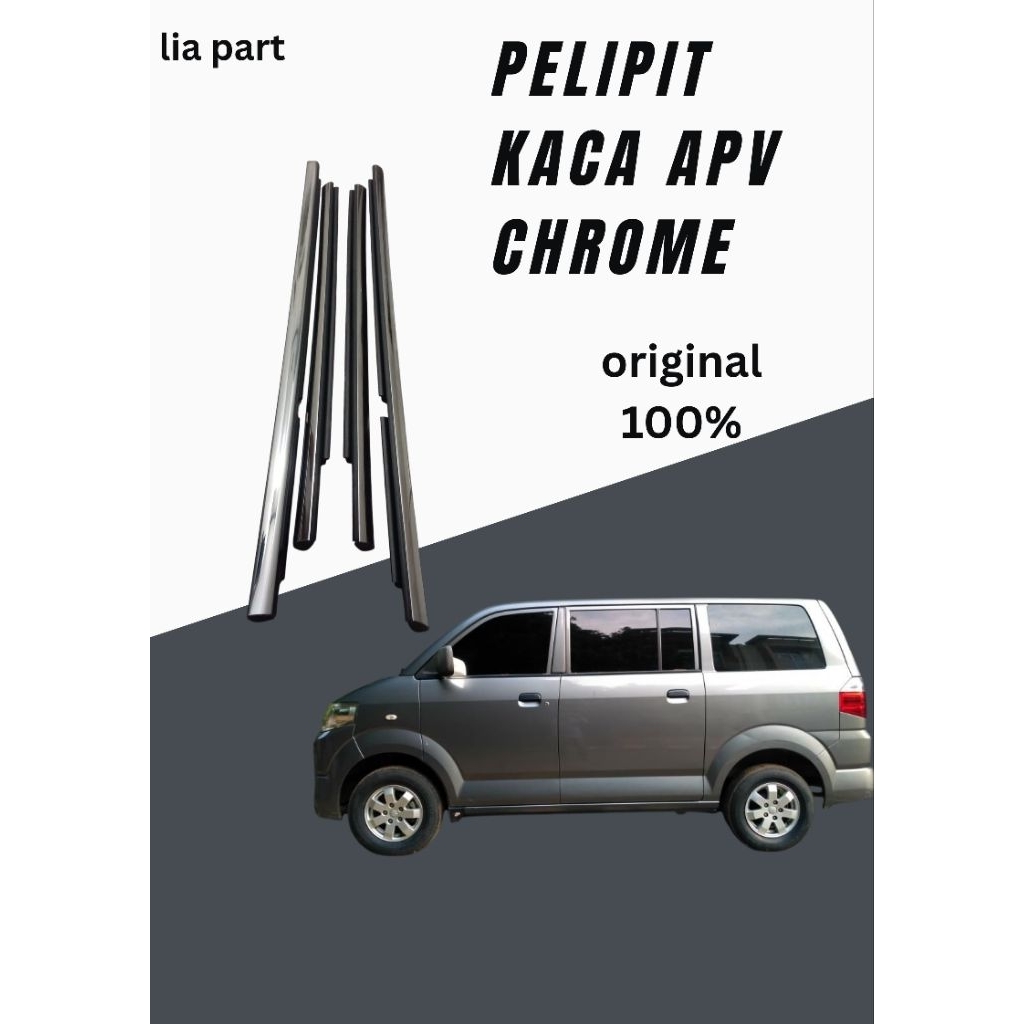 KARET PELIPIT KACA LUAR MOBIL APV CHROME