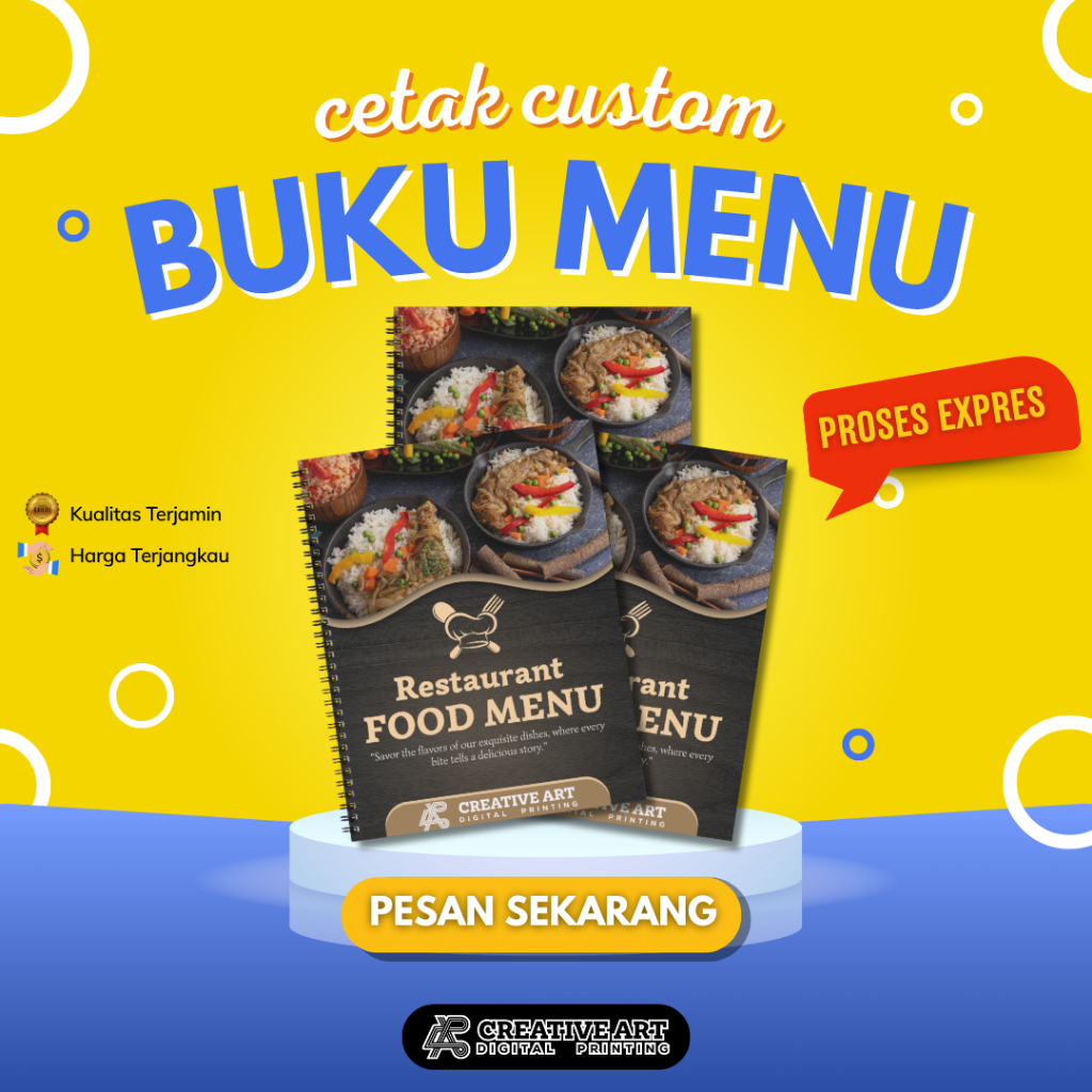 Cetak daftar menu/Cetak menu custom/Cetak custom/Cetak buku menu resto