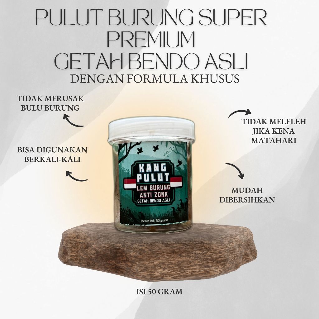 LEM PULUT BURUNG SUPER PREMIUM 50gram getah bendo asli