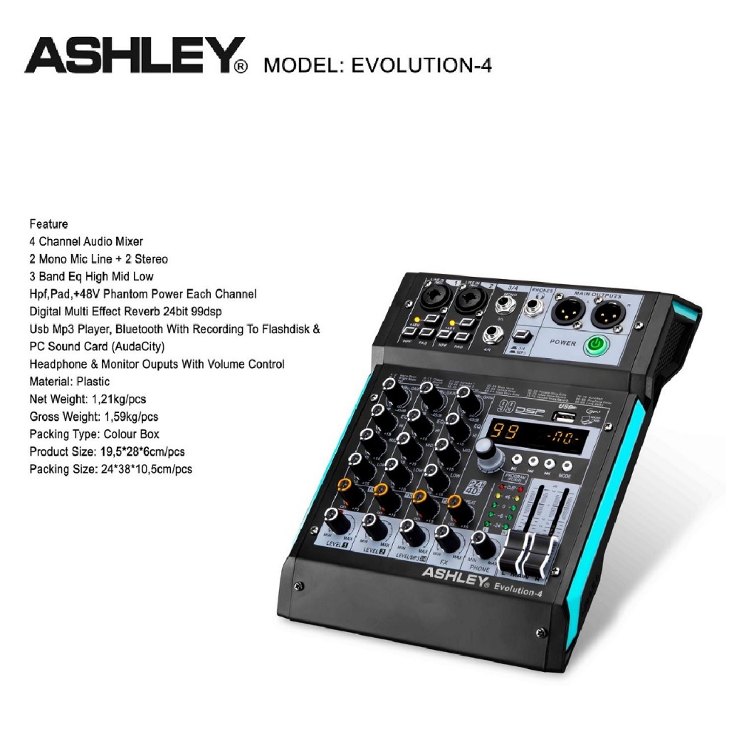 mixer audio ashley evolution4 evolution 4 original